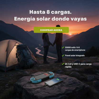 Solar Power Bank® 20000mAh | Energía Ilimitada
