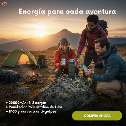 Solar Power Bank® 20000mAh | Energía Ilimitada