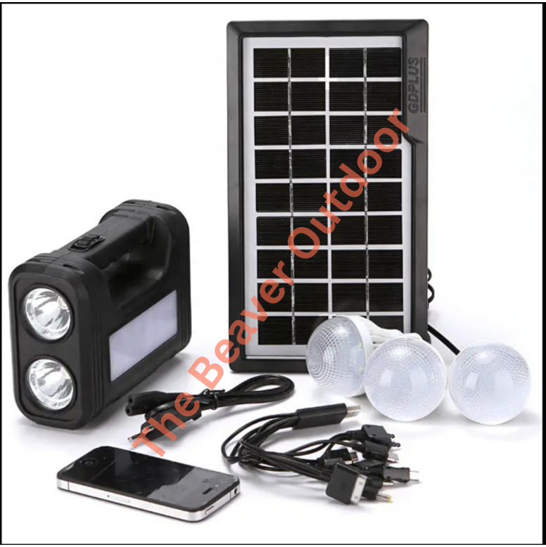 Panel Solar + Linterna Outdoor